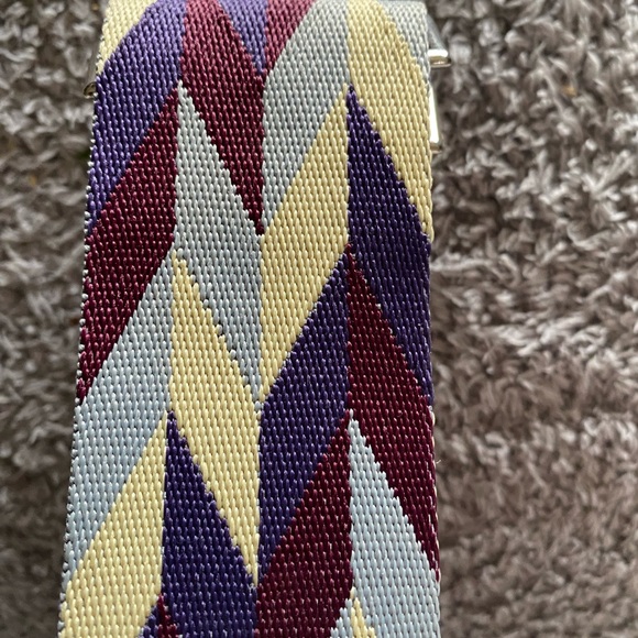 Ahdorned Accessories - Chevron Pattern Women's Belt in Purple, Cream, and Yellow